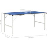 vidaXL stol za stolni tenis s mrežom 152 x 76 x 66 cm plavi | shoptok.hr