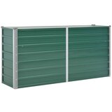 vidaXL Vrtna sadilica od pocinčanog čelika 160 x 40 x 77 cm zelena | shoptok.hr