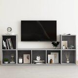 vidaXL 3-dijelni set TV ormarića siva boja betona od iverice Cijene