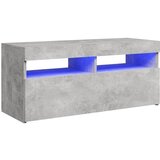 Maison Chic TV omarica - TV stojalo - Televizijska omarica z LED lučkami betonsko siva 90x35x40 cm, (21699151) Cene