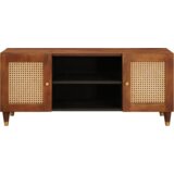 vidaXL Omare in policami za shranjevanje medijev Rjava | Shoptok.si