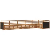  Set vanjskih sofa 6 pcs Prirodna 406 x 168,5 x 73 cm | shoptok.hr