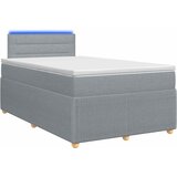  Boxspring krevet s madracem Svjetlosiva 120 x 190 cm Tkanina | shoptok.hr