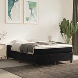 vidaXL Box spring postelja z vzmetnico črna 140x200 cm žamet Cene