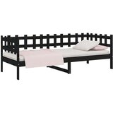  Dnevna postelja črna 90x190 cm trdna borovina, (20723893) | Shoptok.si
