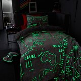 Catherine Lansfield Dječja posteljina sa svjetlećim efektom za krevet za jednu osobu od mikropliša 135x200 cm Game Over – | shoptok.hr