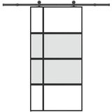  Klizna vrata s priborom 102,5x205 cm kaljeno staklo i aluminij | shoptok.hr