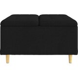  Otoman za pohranu s jastukom Crna 80 x 80 x 45 cm tkanina | Eponuda.com