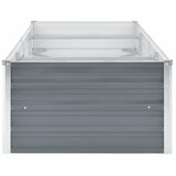  Vrtna sadilica od pocinčanog čelika 240 x 80 x 45 cm siva | shoptok.hr
