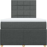 vidaXL Box spring postelja z vzmetnico temno siva 120x190 cm blago | Shoptok.si