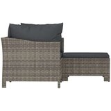  3-dijelna vrtna garnitura od poliratana s jastucima siva | shoptok.hr