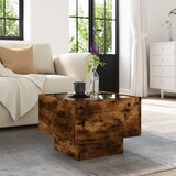  Bočni stolić LED boja hrasta 40 x 40 x 30 cm konstruirano drvo | shoptok.hr