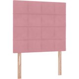  LED krevet za pohranu s madracem Ružičasta 90 x 200 cm Baršun | shoptok.hr