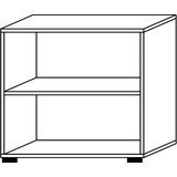 eurokraft pro ANNY - Pisarniški regal, 1 polica, VxŠxG 748 x 800 x 400 mm, svetlo siva | Shoptok.si