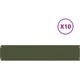  Ograda oko Travnjaka 10 pcs 103 x 20 cm metal Maslinastozelena | shoptok.hr