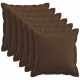  Presvlaka za jastuk 6 kom. HOUTEN Smeđa 35 x 35 cm Umjetni lan - Smeđa 35 x 35 cm 6 | shoptok.hr