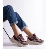 Gemre Burgundy-grey women's sneakers Milenka | Shoptok.si