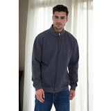 Dewberry 56777 Zippered Mens Cardigan-ANTHRACITE | Shoptok.si