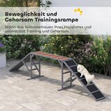  Most za agility pse sa sigurnosnom šipkom protuklizni do 40 kg 335x55x60 cm siva | shoptok.hr