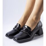 Gemre Black patent Poiano pumps with buckle | Shoptok.si