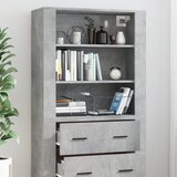  Visoka komoda siva betona od konstruiranog drva | shoptok.hr