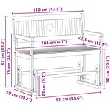  Vrtna Ležaljka Prirodna 110 x 59 x 97 cm Čvrsto drvo akacije | shoptok.hr