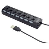  USB HUB GEMBIRD aktivni sa prekidačima UHB-U2P7-03, 7 port, LED indikator, black, + strujni adapter | Eponuda.ba