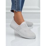 Resti Women's White Fabric Slip-Ons Callisto - Lightweight Shoes for Spring and Summer | Shoptok.si