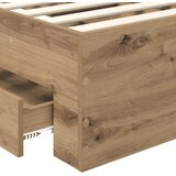  Krevetna konstrukcija s ladicama Umjetnički hrast 100 x 200 cm | shoptok.hr