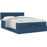  Otomanski krevet s madracem plavi 140x190cm od tkanine | shoptok.hr