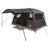 vidaXL Tunelski šator Smeđa siva 427 x 305 x 205 cm Poliester i čelik - Smeđa siva 12 osoba | shoptok.hr