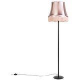 QAZQA Retro stoječa svetilka črna z babičinimi senčili roza 45 cm - Simplo Cene