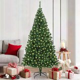 vidaXL Umestno božično drevo Zelena 180 cm PVC, jeklo in plastika | Shoptok.si