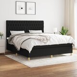 s oprugama i madracem crni 180x200 cm od tkanine | shoptok.hr