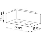  Stropna svetilka MONO 2 črna, (21348021) | Shoptok.si