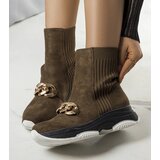 Gemre Green insulated ankle boots with chain Ulster | shoptok.hr