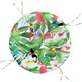  Okrugli jastuk višebojni Ø 100 x 11 cm od tkanine Oxford | shoptok.hr