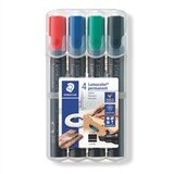 Staedtler Permanentni flomaster Lumocolor, kosi vrh, 4 komada | shoptok.hr