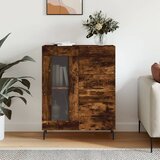 vidaXL Komoda dimljeni hrast 69,5x34x90 cm inženirski les | Shoptok.si