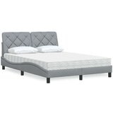 vidaXL Krevet s madracem svjetlosivi 140x200 cm od tkanine Cijene
