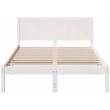  Krevetna konstrukcija Bijelo 120 x 200 cm Čvrsto borovo drvo Bijela 125.5 x 205.5 x 74 cm | Shoptok.si