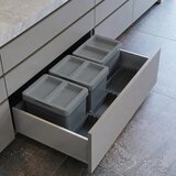 Elletipi Siv plastičen koš za smeti 3x12 l za ločevanje odpadkov/izvlečni Metropolis Flip-up – | Shoptok.si