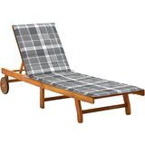 Maison Chic Vrtni Ležalnik - Sončna ležalnik z blazino trden akacijev les, (22057620) | Shoptok.si