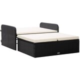 Maison Chic Seti vrtnega pohištva - Vrtna garnitura - Vrtni pohištvo set z blazinami 2-delna poli ratan črna, (21797832) | Shoptok.si