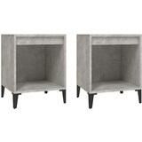  Noćni ormarići 2 kom siva boja betona 40x35x50 cm | Eponuda.com