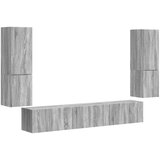 Komplet TV omaric 4 pcs Siva Sonoma Konstruiran les - - Siva - 61.16 - 30 x 31 x 60 cm - 2025-vidaXL-Uvoz_2 | Shoptok.si
