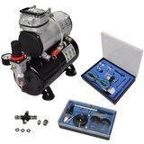 vidaXL Airbrush kompresor komplet z 2 pištolama Cene