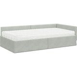  Kutni krevetni okvir s madracem Ostalo 2 pcs Svjetlosiva Baršun | shoptok.hr
