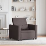  3-u-1 Sofa na razvlačenje tamnosmeđa tkanina | shoptok.hr