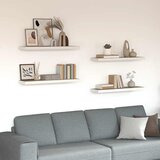  Plutajuće zidne police 4 kom hrast i bijele 90x23,5x3,8 cm MDF | shoptok.hr